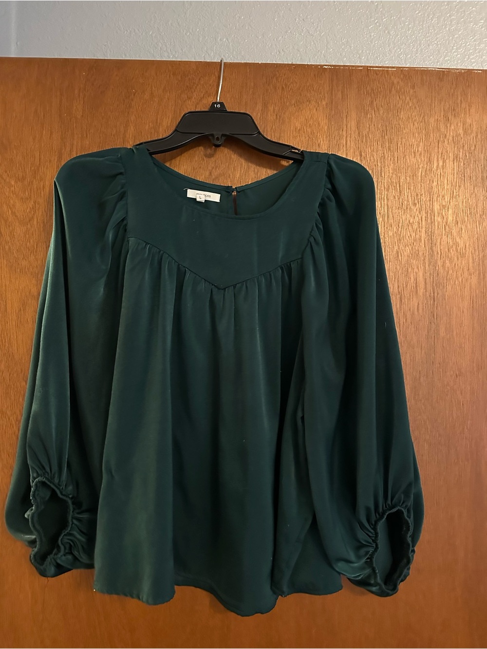 Maurices Dark Green Puff Sleeve Blouse